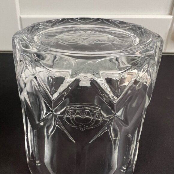 CROWN ROYAL Embossed Clear Crystal Whiskey Drinking Old Fashioned Glass Tumbler - Picture 6 of 8